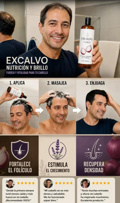 Excalvo Shampoo Botánico 240ML - Sin Químicos Agresivos